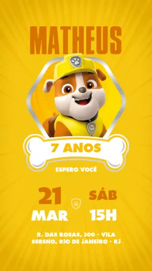 Invito di compleanno Paw Patrol – Statico – Voxalis