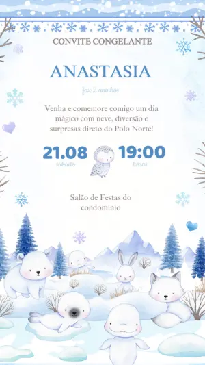 Animals Birthday Invitation – Static – Arte Coelho Digital