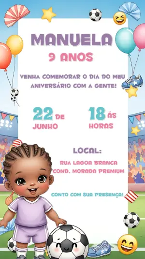 Soccer Birthday Invitation – Static – CollorGraph Convites