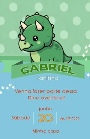 Invitación de cumpleaños Dinosaurio – Estático – Felicity Artes