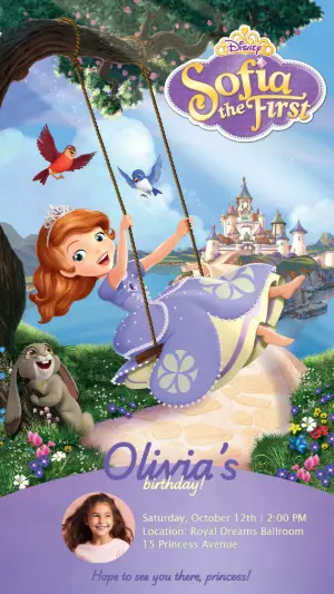 Sofia the First Birthday Invitation | Editable Digital Template