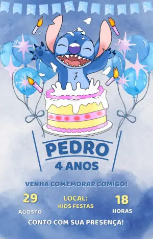 Stitch Birthday Invitation – Static – Fernando Martins