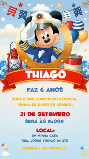 Mickey Mouse Birthday Invitation – Static – CollorGraph EDITOR