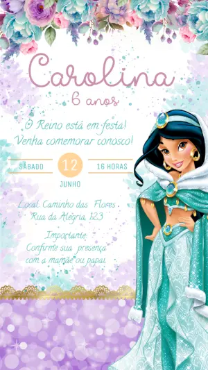 Invitación de cumpleaños Princesas – Estático – Felicity Artes