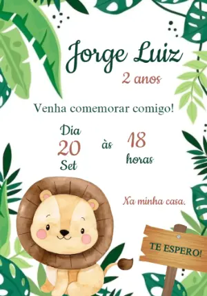 Safari Birthday Invitation – Static – Priscila