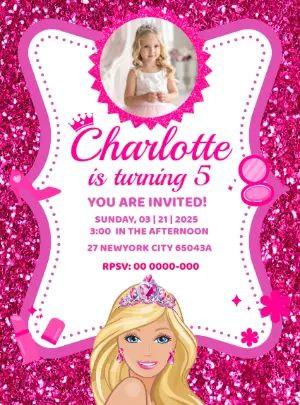 Invitación de cumpleaños Princesas – Estático – Decore Arte