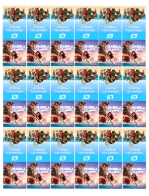 Rótulo Tic Tac Moana Editável para Lembrancinha de Aniversário