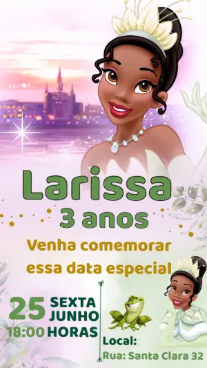 Invitación de cumpleaños Princesas – Estático – Color Art Studio
