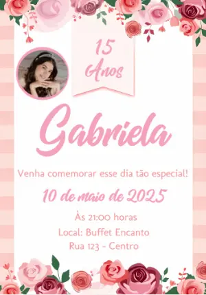 Quinceañera Invitation – Static – Convites e Artes Digitais