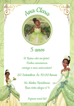 Invitación de cumpleaños Princesas – Estático – Fernanda