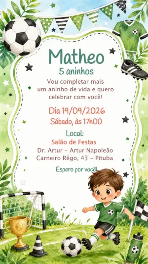Soccer Birthday Invitation – Static – CollorGraph EDITOR