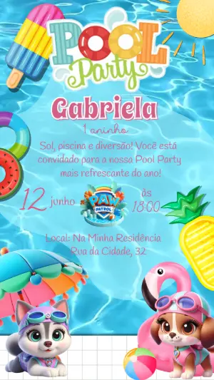 Invito di compleanno Paw Patrol – Statico – Felicity Artes