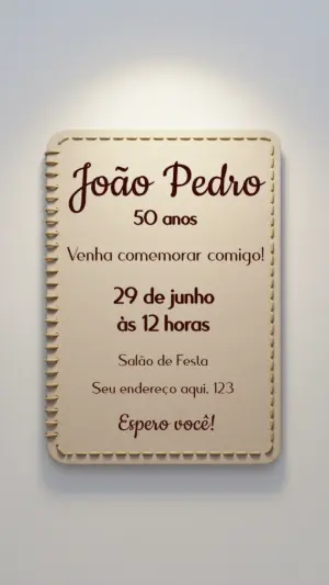 Convite de Aniversário Masculino Elegante para Editar Online