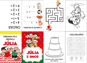 Festa Turma da Mônica: Livrinho de Atividades para Editar Online