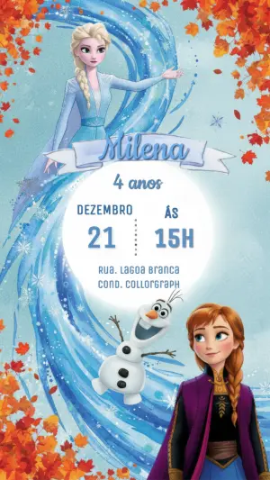 Frozen Birthday Invitation – Static – CollorGraph Convites