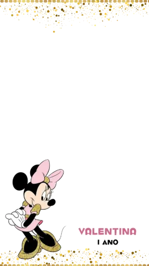 Moldura para Story Aniversário Minnie Mouse Editável Online