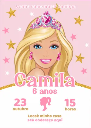 Invitación de cumpleaños Princesas – Estático – Ana Clara
