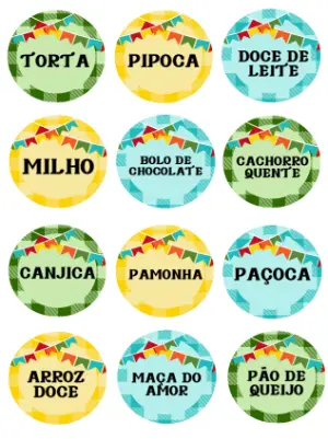 Etiquetas de Festa Junina para Quitutes para Editar Online