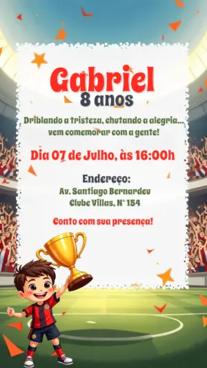Soccer Birthday Invitation – Static – CollorGraph Convites