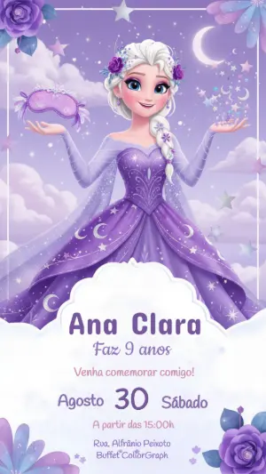 Invitación de cumpleaños Princesas – Estático – CollorGraph Convites