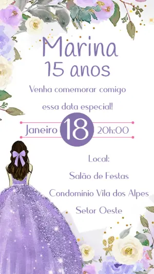 Quinceañera Invitation – Static – Heliene Designer