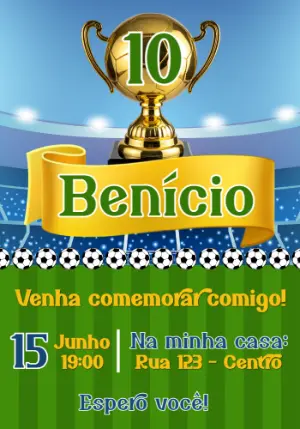 Soccer Birthday Invitation – Static – Convites e Artes Digitais