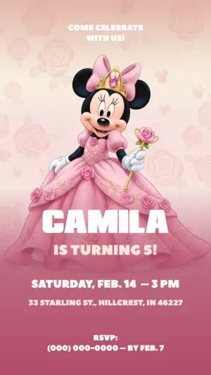 Invitación de cumpleaños Princesas – Estático – Voxalis
