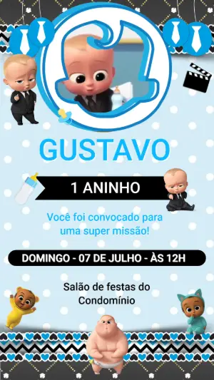 Convite Animado Poderoso Chefinho para Editar