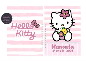 Capa de Agenda Escolar Hello Kitty Editável para Imprimir