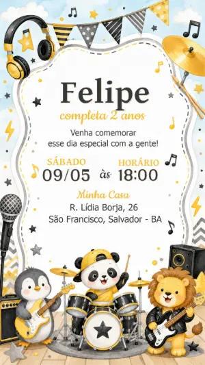 Animals Birthday Invitation – Static – CollorGraph EDITOR
