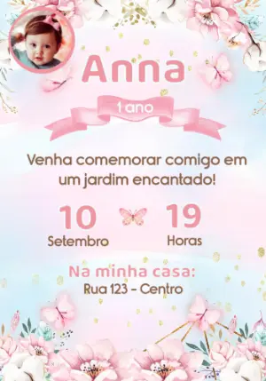 魔法花园生日邀请函 – 静态 – Convites e Artes Digitais