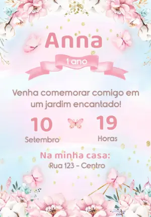 魔法花园生日邀请函 – 静态 – Convites e Artes Digitais