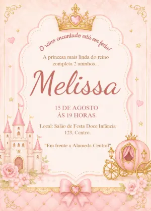 Invitación de cumpleaños Princesas – Estático – Idesign Personalizados