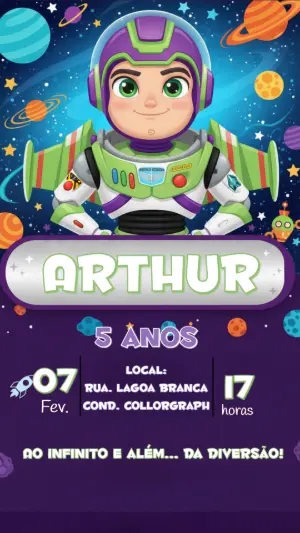 Invitation d'anniversaire Toy Story – Statique – CollorGraph Convites