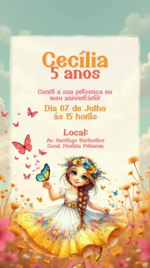 Invitación de cumpleaños Jardín encantado – Estático – CollorGraph Convites