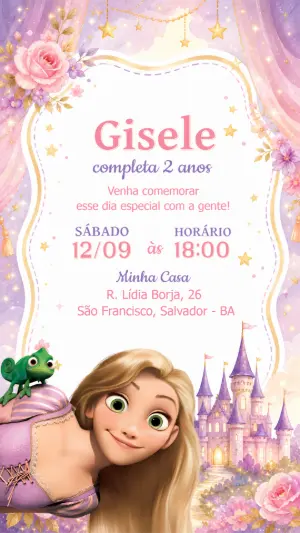 Invito di compleanno Principesse – Statico – CollorGraph EDITOR
