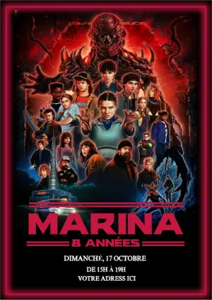 Invitation Anniversaire Stranger Things Modèle Numérique à Éditer