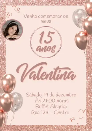 Quinceañera Invitation – Static – Convites e Artes Digitais