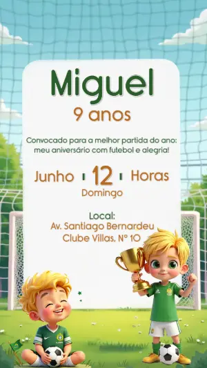 Soccer Birthday Invitation – Static – CollorGraph Convites