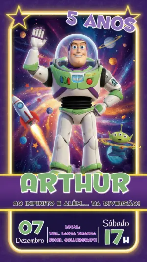 Invitation d'anniversaire Toy Story – Statique – CollorGraph Convites