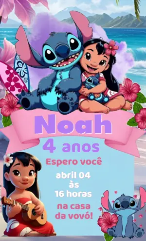 Stitch Birthday Invitation – Static – Fernando Martins