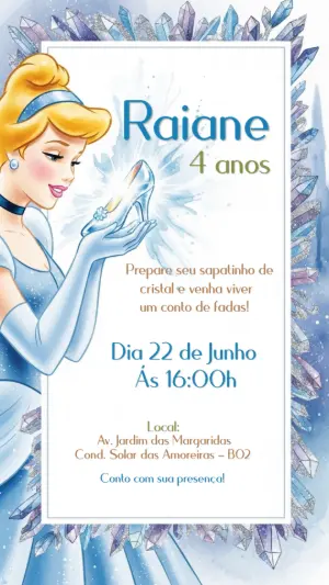 Invitación de cumpleaños Princesas – Estático – CollorGraph Convites