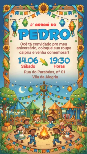 Festa-Junina-Einladung – Statisch – Festôu Convites
