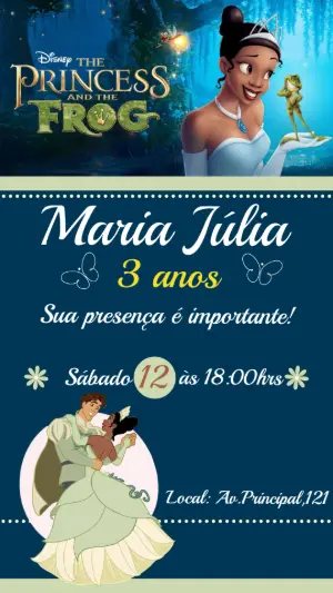 Invitación de cumpleaños Princesas – Estático – Color Art Studio