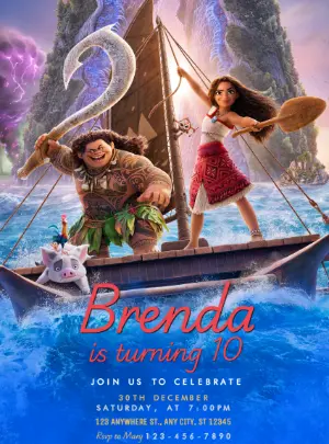 Moana Birthday Invitation | Editable Sea Adventure Template