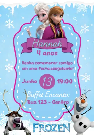 Frozen Birthday Invitation – Static – Convites e Artes Digitais