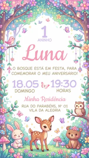 Animals Birthday Invitation – Static – Festôu Convites