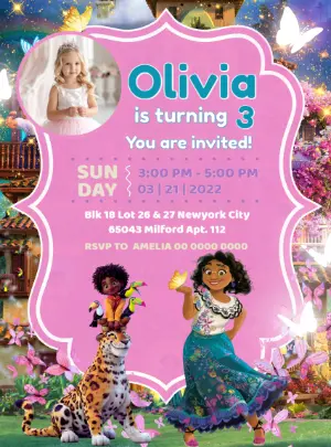 Magical Encanto Birthday Invitation Editable Template