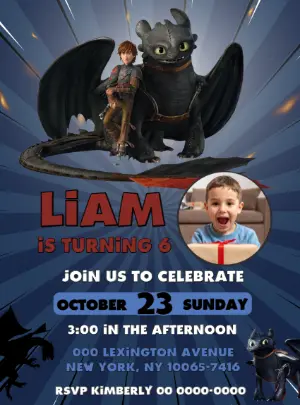 Editable Dragon Adventure Birthday Invitation Template