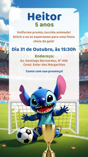 Invitación de cumpleaños Stitch – Estático – CollorGraph Convites